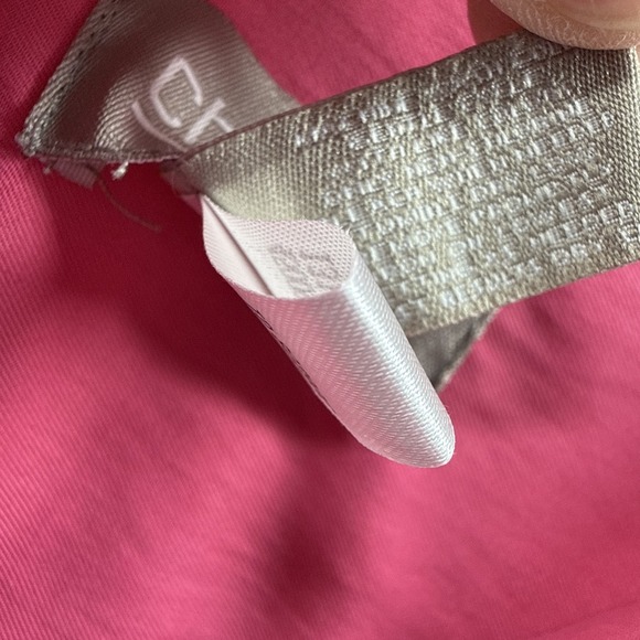 Chicos Jacket Size XL Solid Pink Full Zipper Pockets 3/4 Sleeves Nylon Polyester - Picture 7 of 9